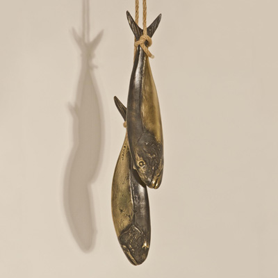Bronze hanging fish