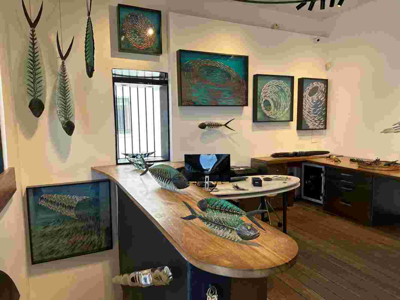 Fish art in Santorini