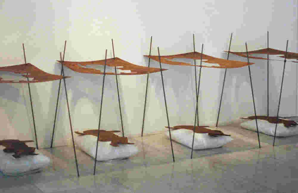 Commissioned steel artwork by artist Yorgos Kypris