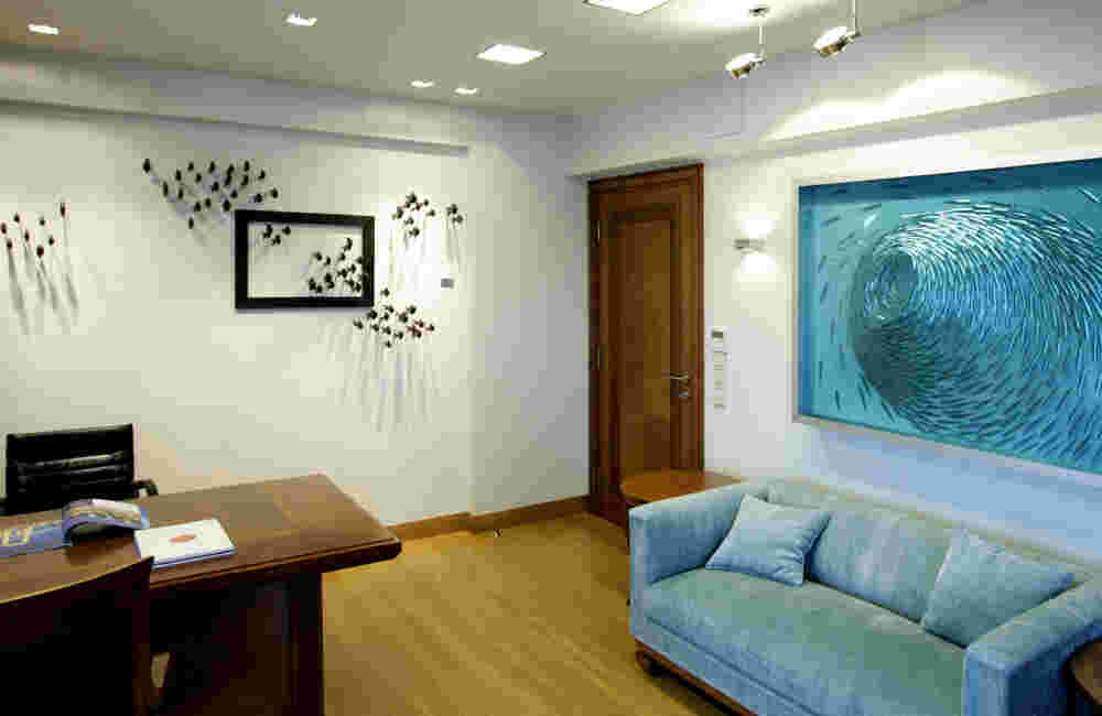 Acqua & Entrapped Fish (Athens, Greece) Commissioned artworks - office in Athens, Greece