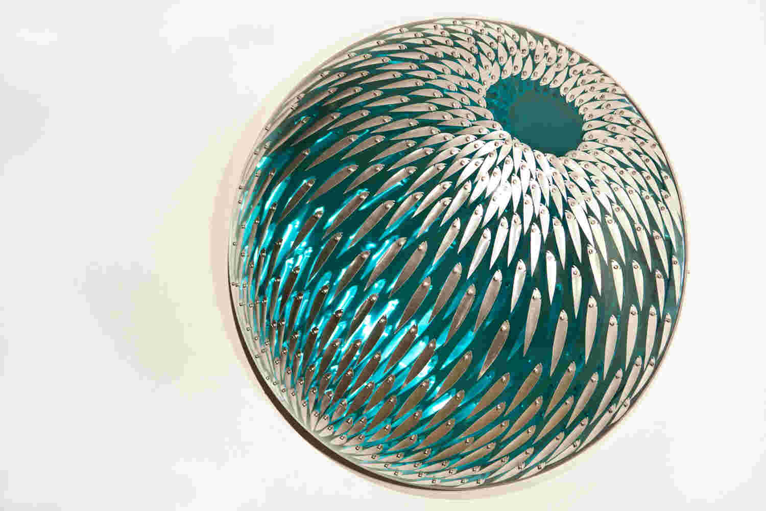 Swirling seascape hemipshere - yacht.