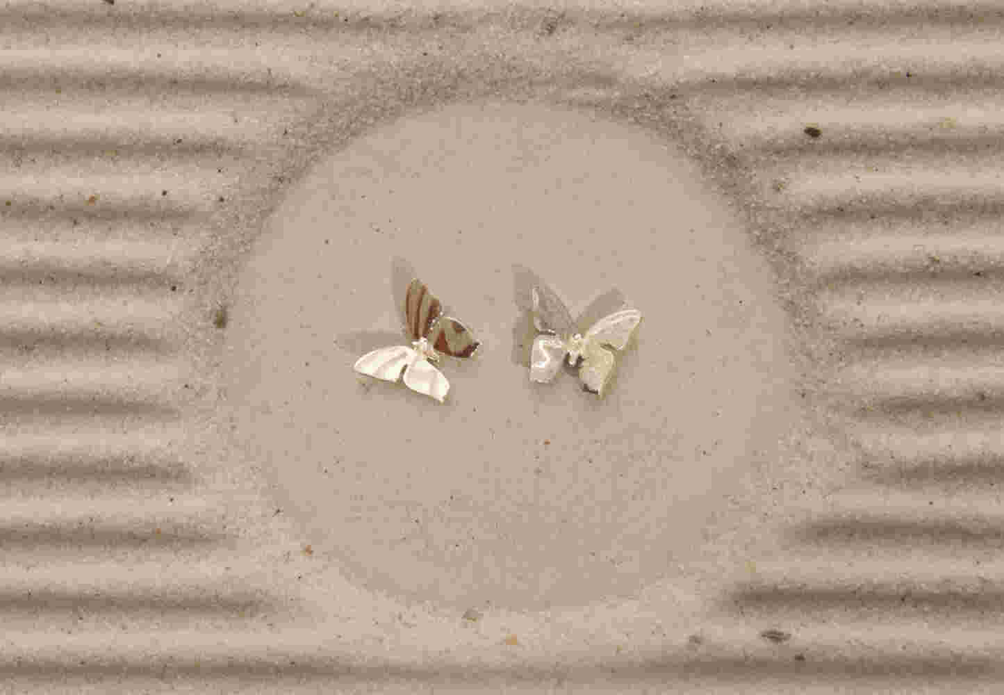 Silver butterfly earrings (LRG)