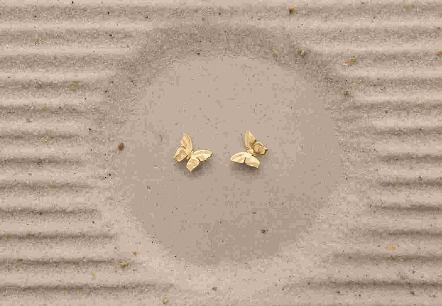 Gold butterfly earrings (SML)