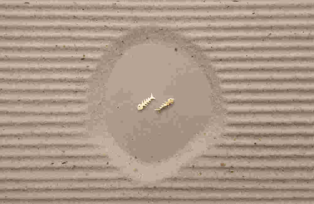 FISHBONE FLAT EARRINGS