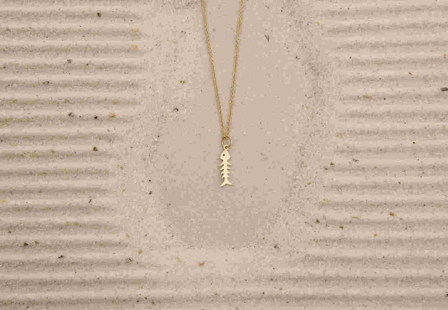 Gold fishbone with chain (SML/FLT)