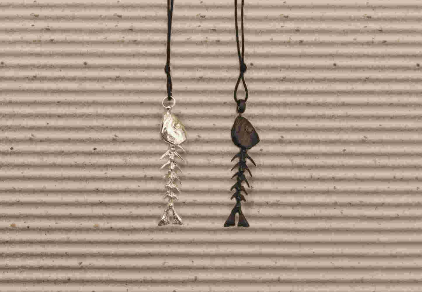 Silver fishbone necklaces Silver fishbone necklaces
