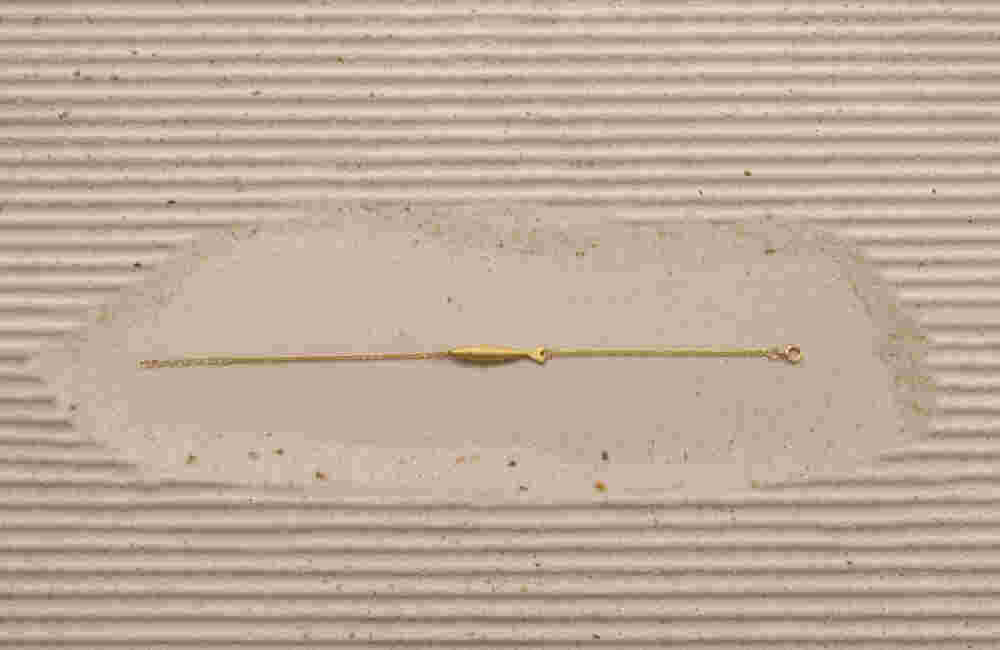 Gold etched fish bracelet with chain Gold etched fish bracelet with chain